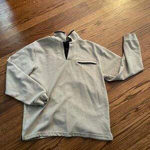 Norm Thompson quarter button collared sweater crew neck. C2M